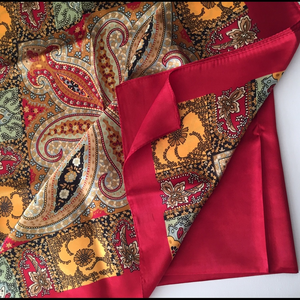 Brand New 100% Silk Hand Printing Scarf