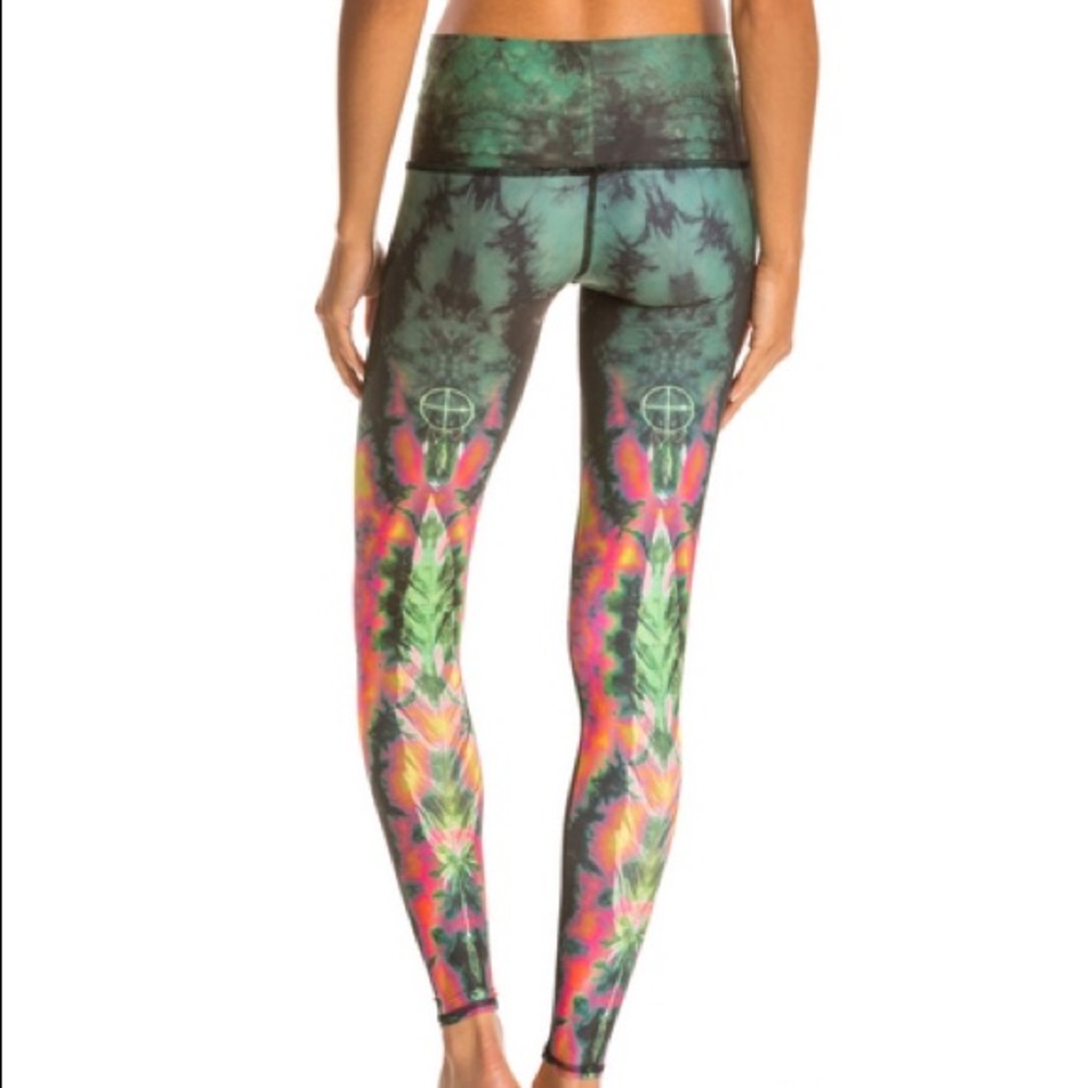 Teeki Eagle Feather Green Yoga Leggings/Pants 🕉