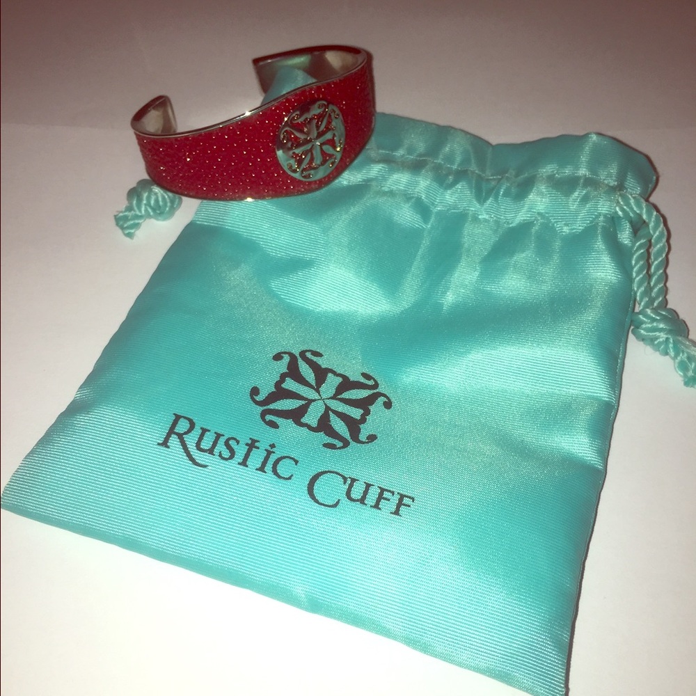 Red metal Rustic Cuff