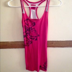 Pink Rose Nollie Tank with Sequin Straps