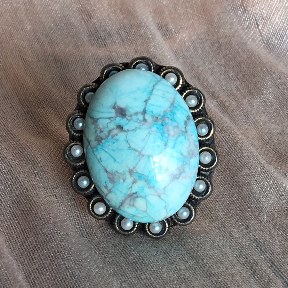 Turquoise Stone ring - Picture 2 of 3