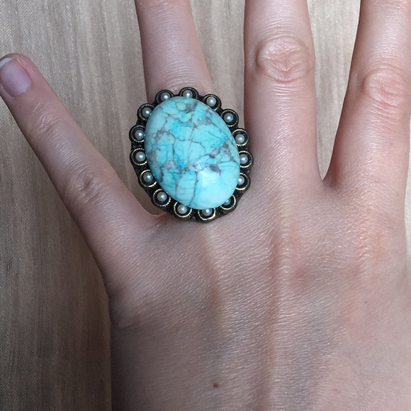 Turquoise Stone ring - Picture 3 of 3