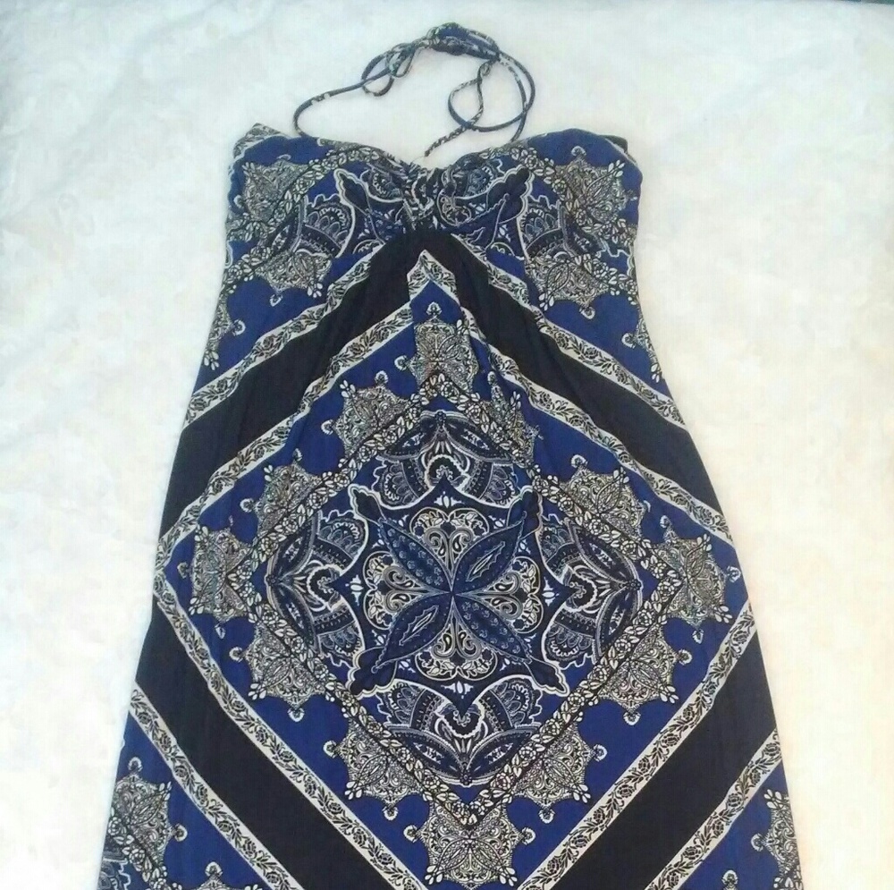 Boho blue maxi dress