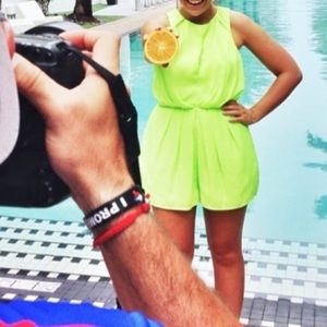 Keepsake Pants - MOVING SALE❗️Keepsake Neon Green Romper Keepsake Pants - MOVING SALE❗️Keepsake Neon Green Romper