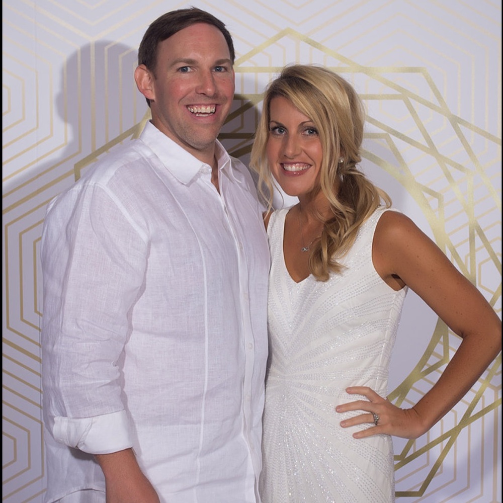 Adrianna Papell white beaded cocktail dress