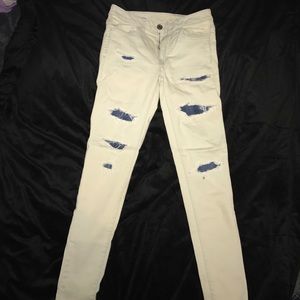 American eagle super stretch ripped denim jeans