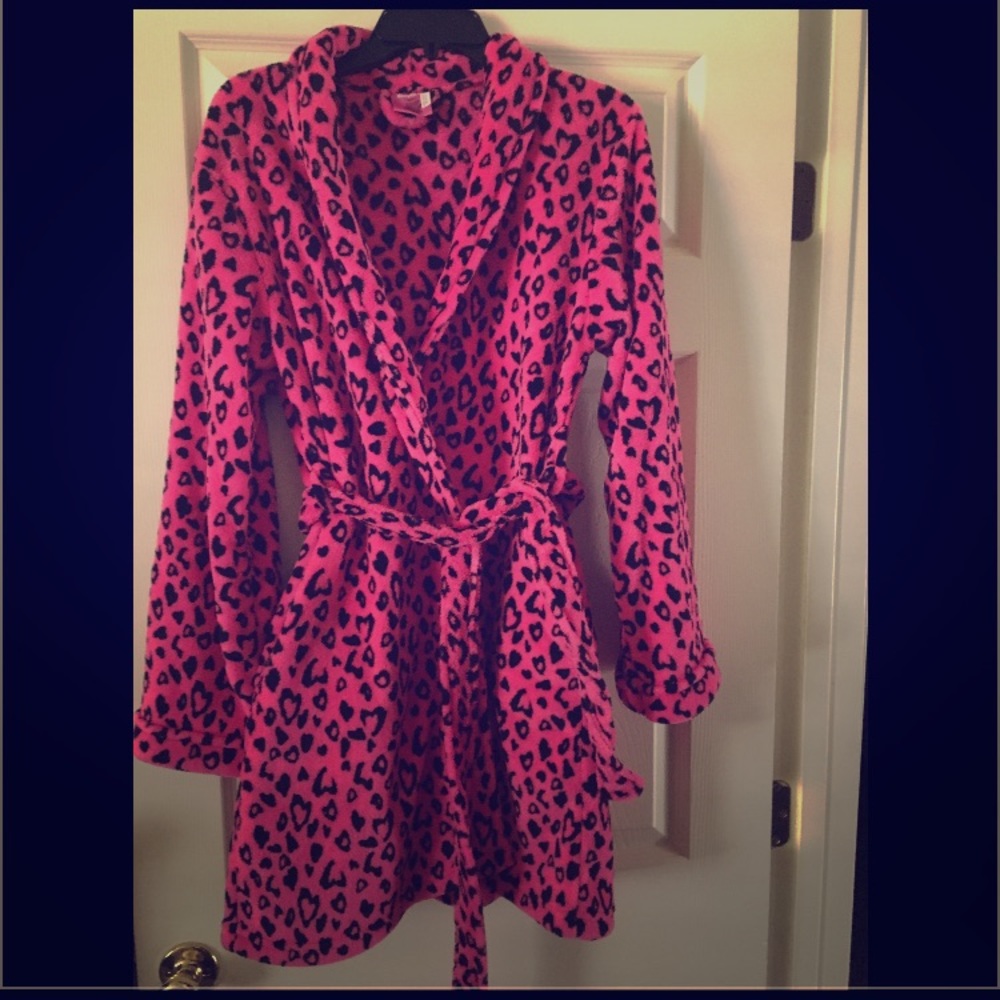 Pink Cheetah Print Robe