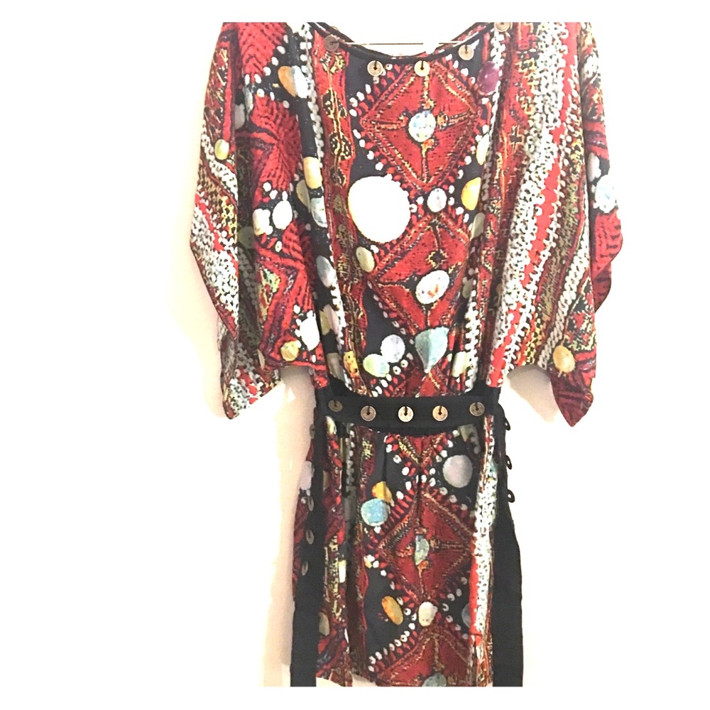 Vivienne Tam kimono sleeve belted dress/tunic Sz S