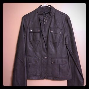 Grey pleather jacket