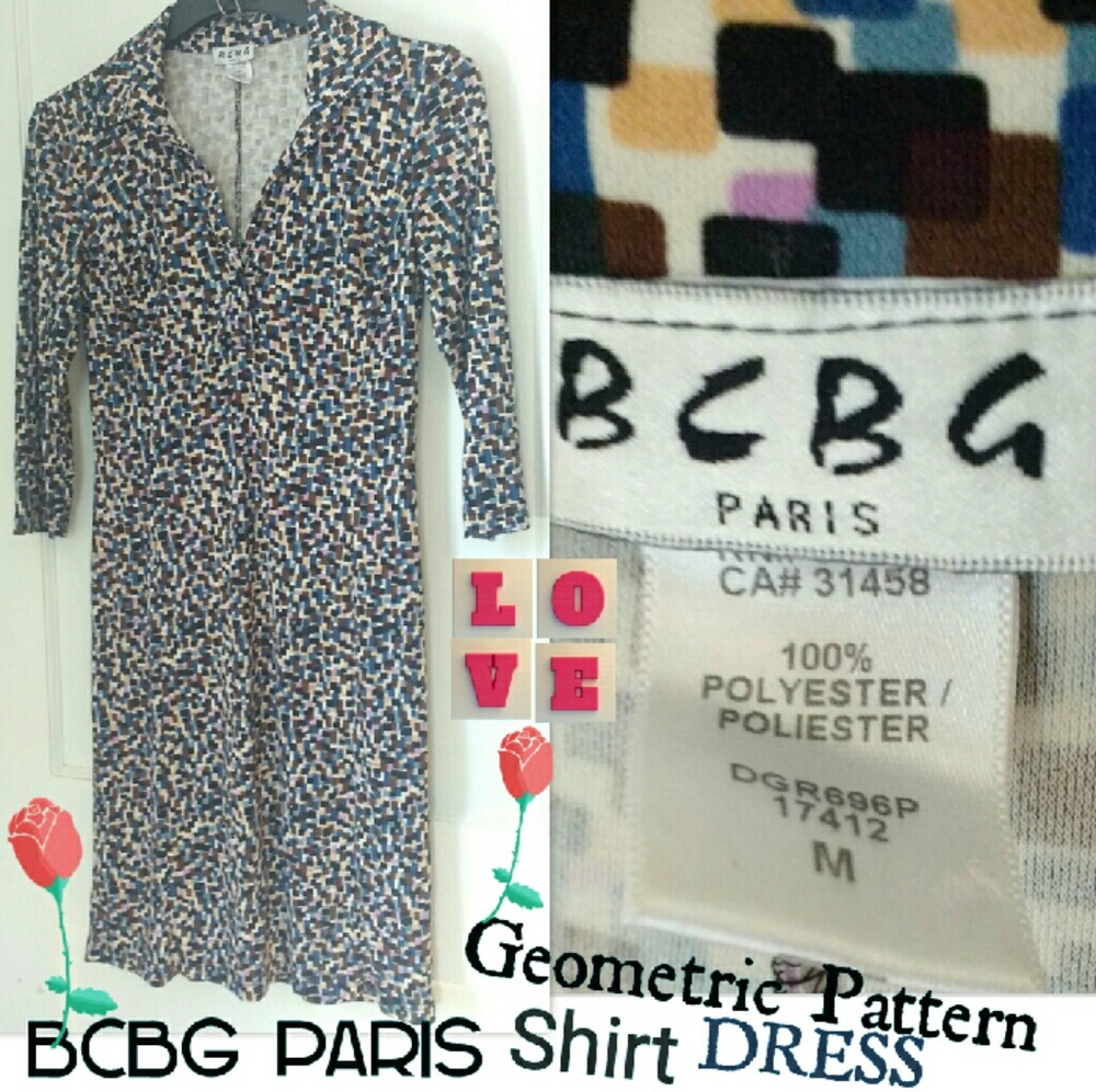 SALE ✨ BCBG PARIS GEOMETRIC PATTERN DRESS ✨