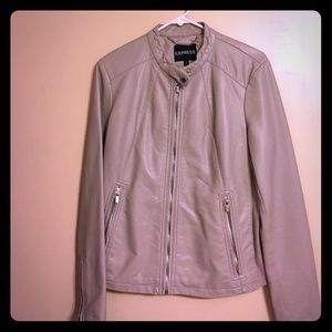 Cream pleather jacket