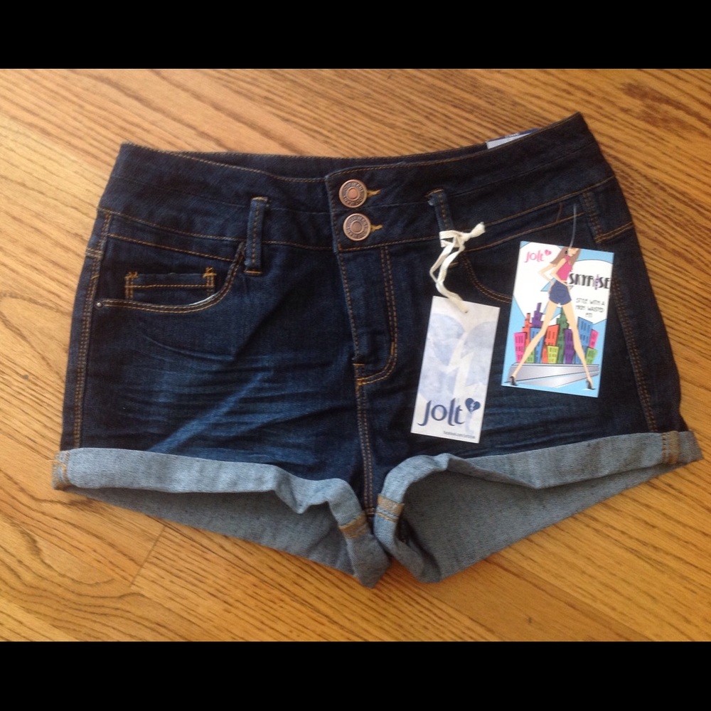 Jeans shorts, high waisted, by Jolt