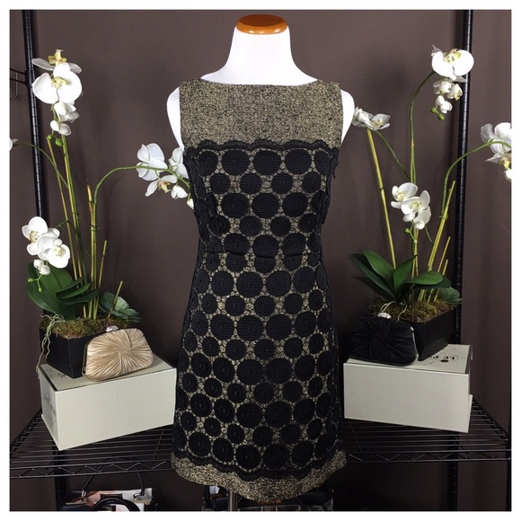 milly black and gold dress Black & Gold Sequin Checkered Column Gown 2