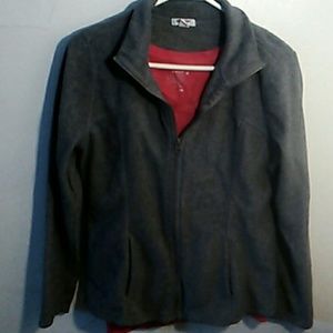 Old Navy fleece jacket and Old Navy v-neck top