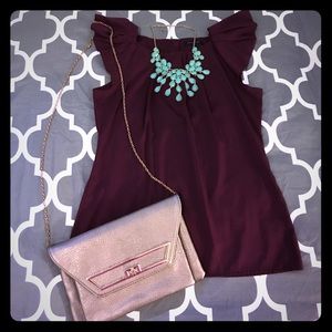 Banana Republic Blouse in Wine (Size Small)