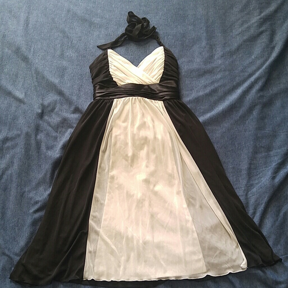 Satin and Mesh Dress