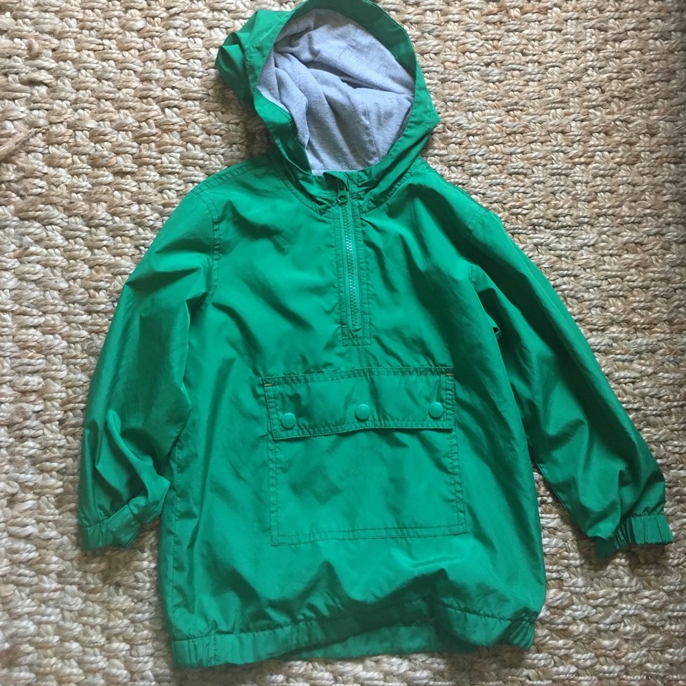 Boys green windbreaker pullover jacket
