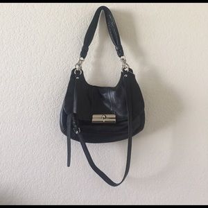 AUTHENTIC COACH BAG. BLACK LEATHER