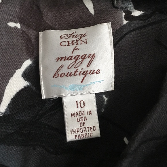 Beautiful elegant black and white floral dress - Picture 2 of 3