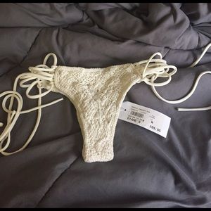 Brand new with tags white croquet bikini bottoms