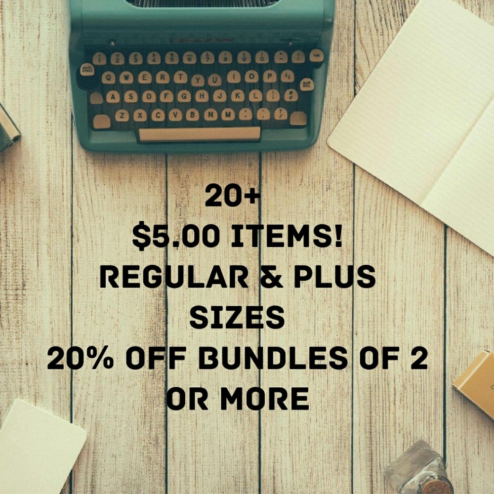 **$5 SALE**   20% bundles of 2 or more