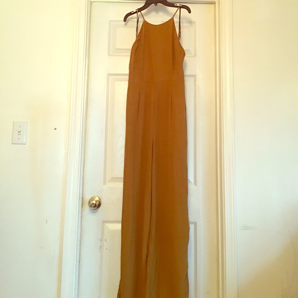 Backless wide leg jumpsuit