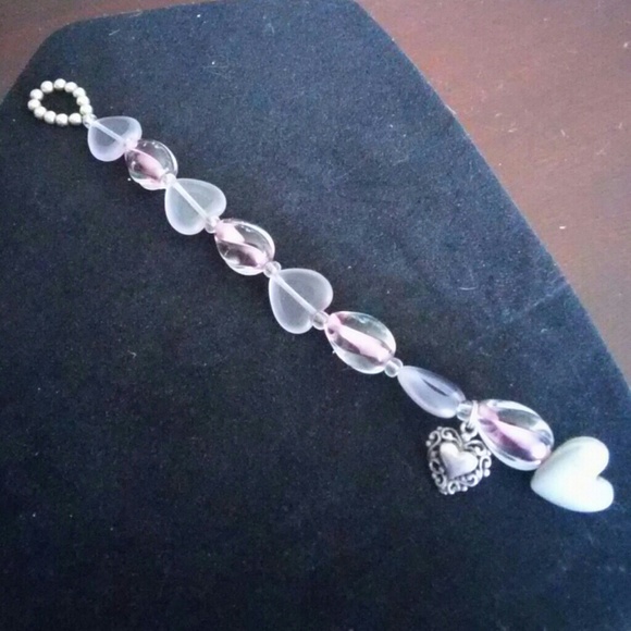 Hearts in Glass Bracelet - Picture 3 of 4