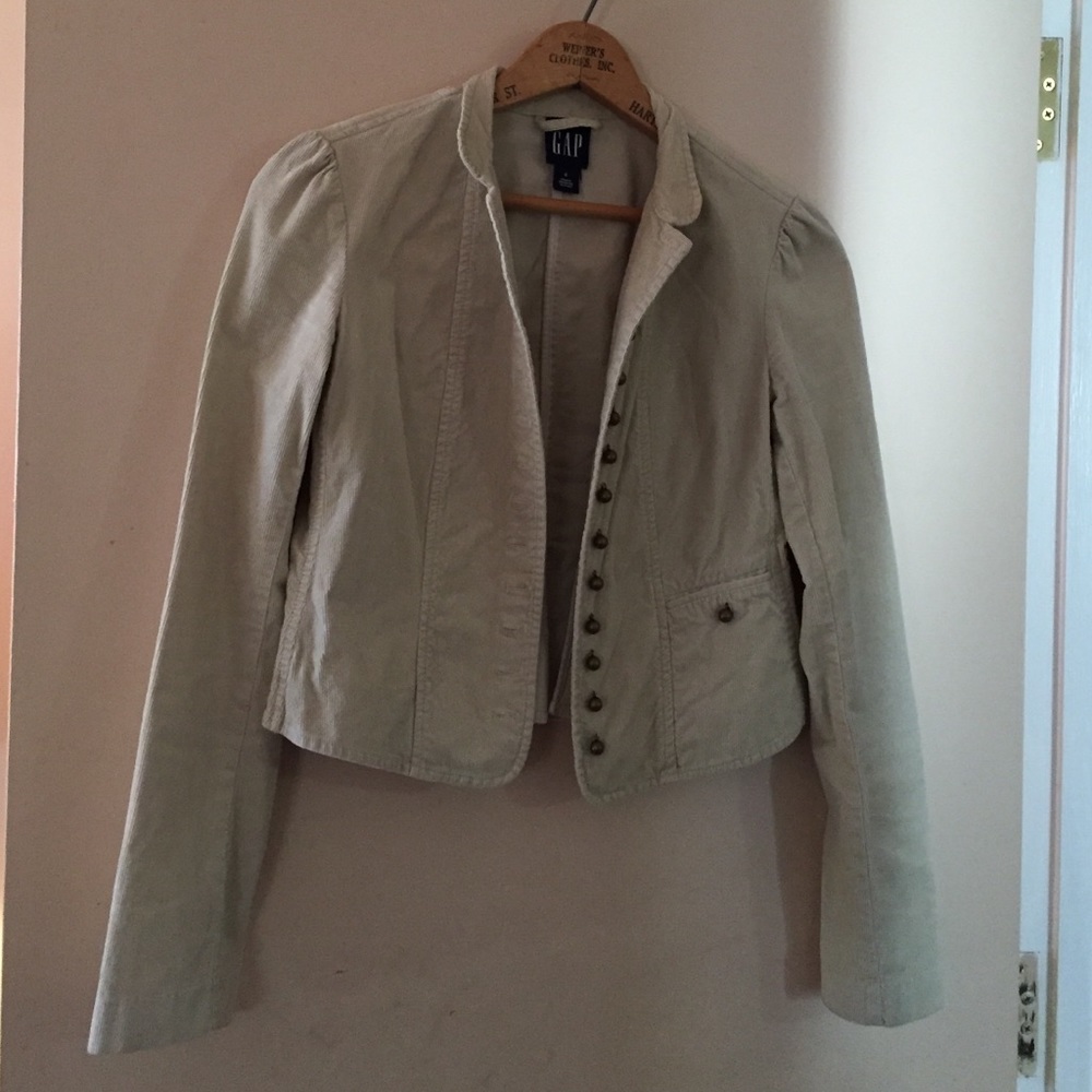❌DONATED❌GAP corduroy crop jacket military buttons - Picture 1 of 7
