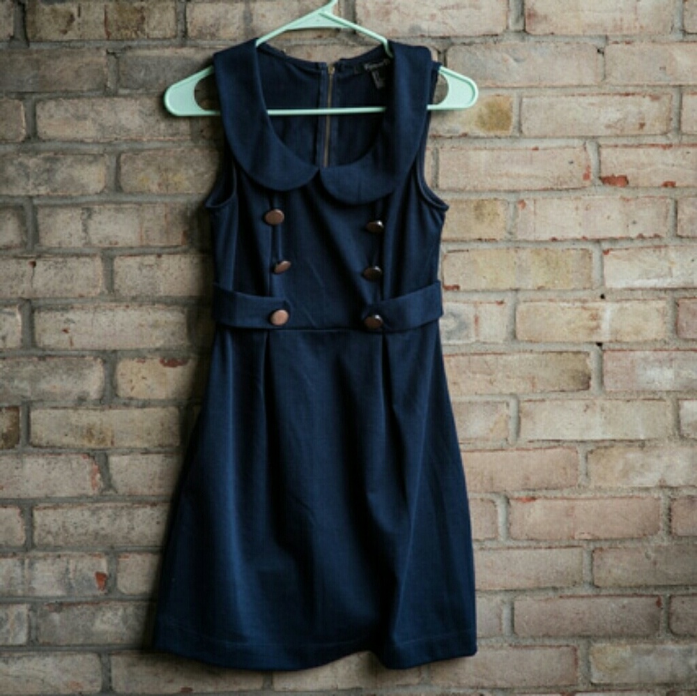 Blue Button Dress