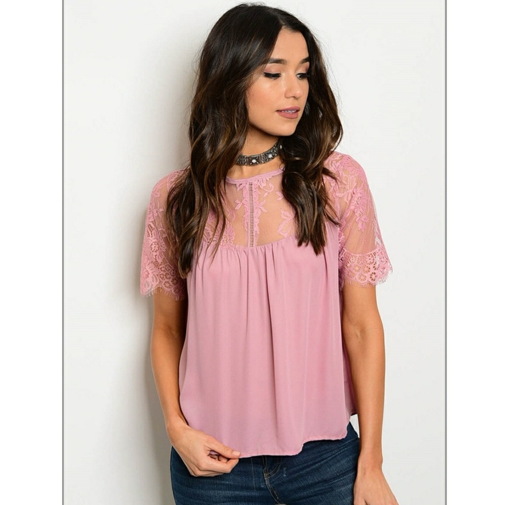 Lace blouse with Lace up back