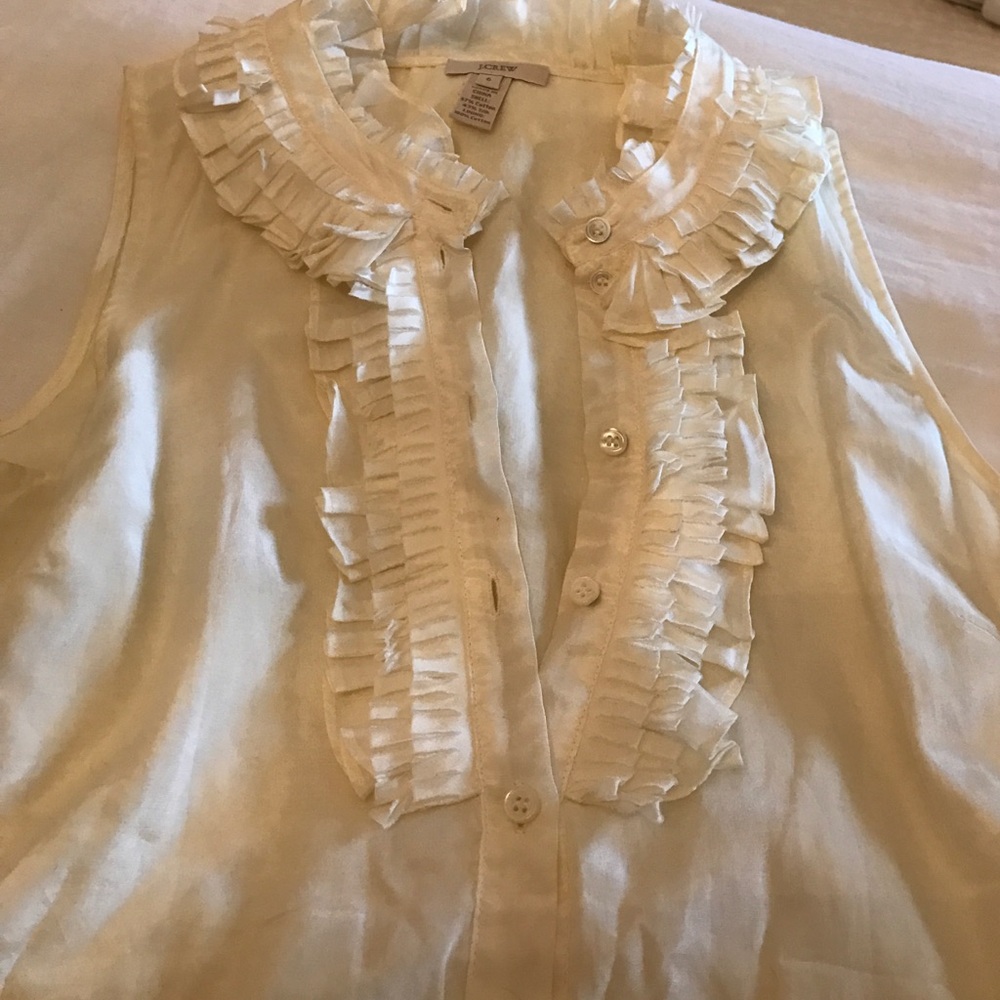 J Crew cream shirt. Size 6