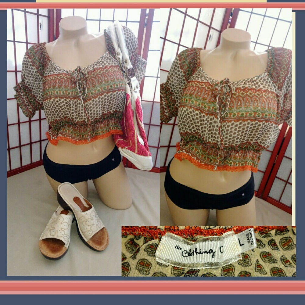 Lrg. sheer BoHo inspired top