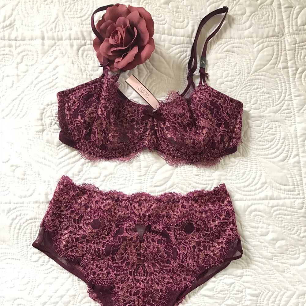 Matching bra and high waist panty