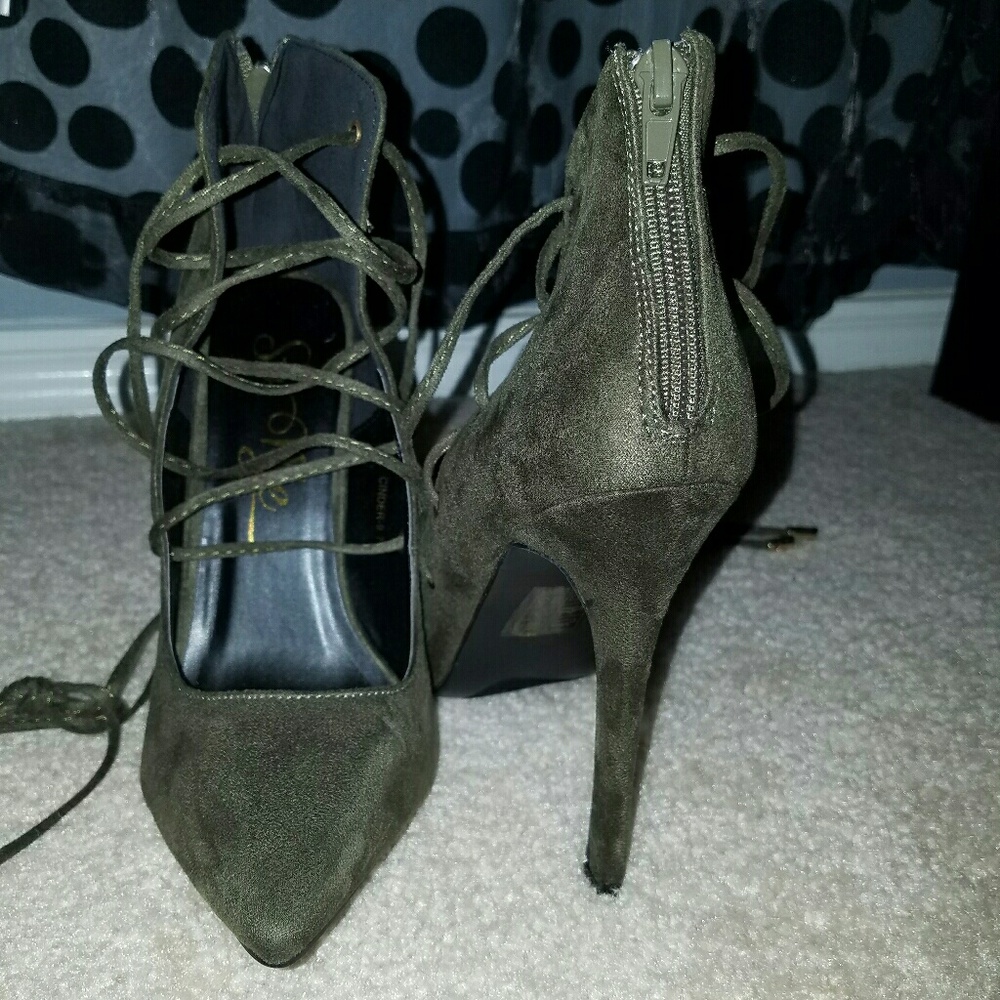 Lace up stillettos