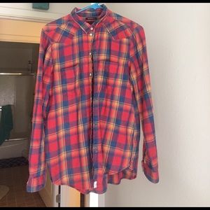 American Eagle colorful flannel