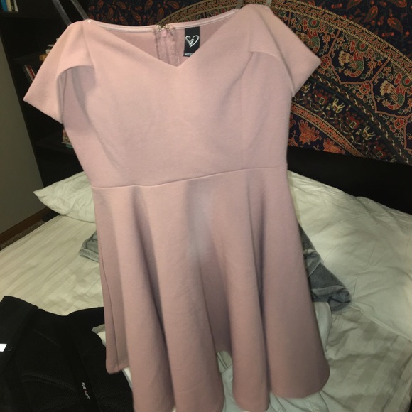 Mauve Off-Shoulder Dress - Picture 2 of 3