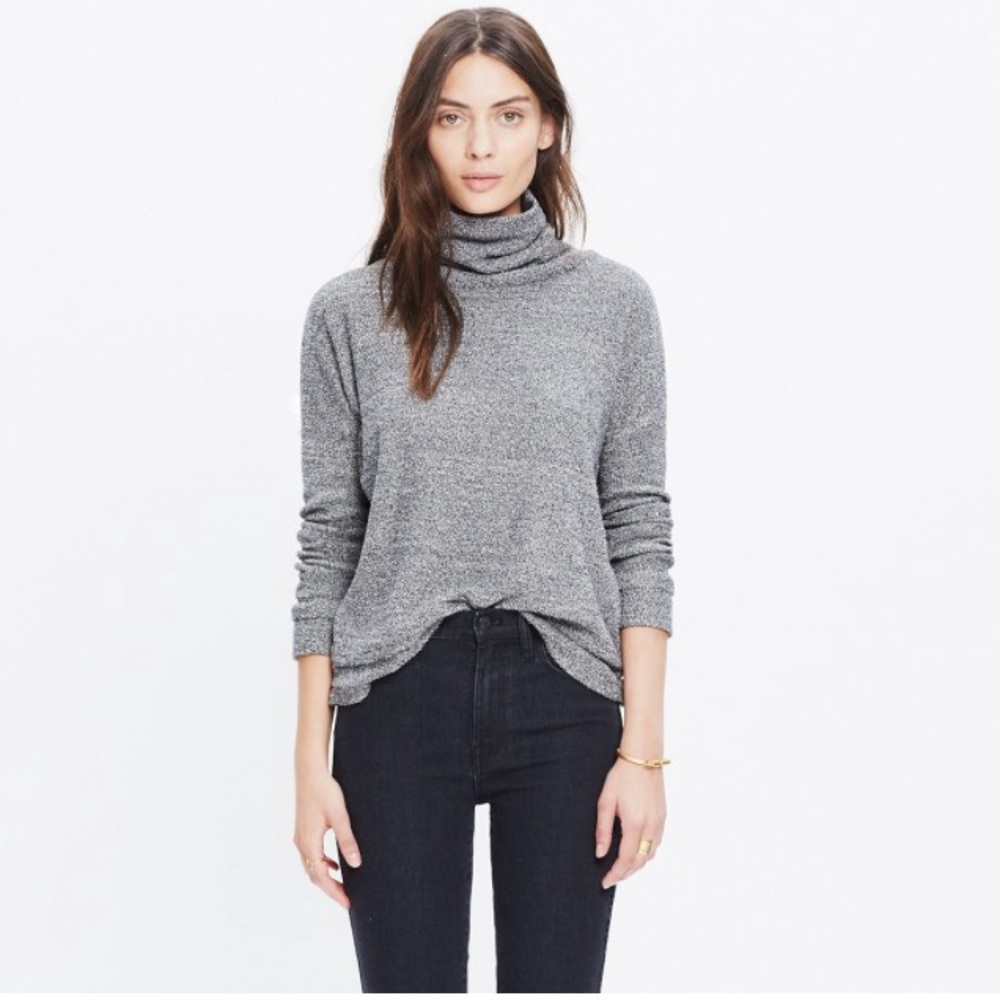 Madewell cotton-silk turtleneck top