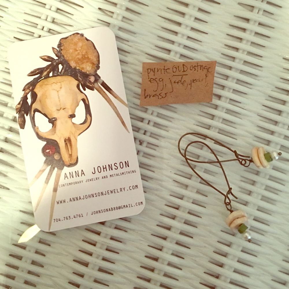 💎RARE💎 Anna Johnson Ostrich Egg Earrings