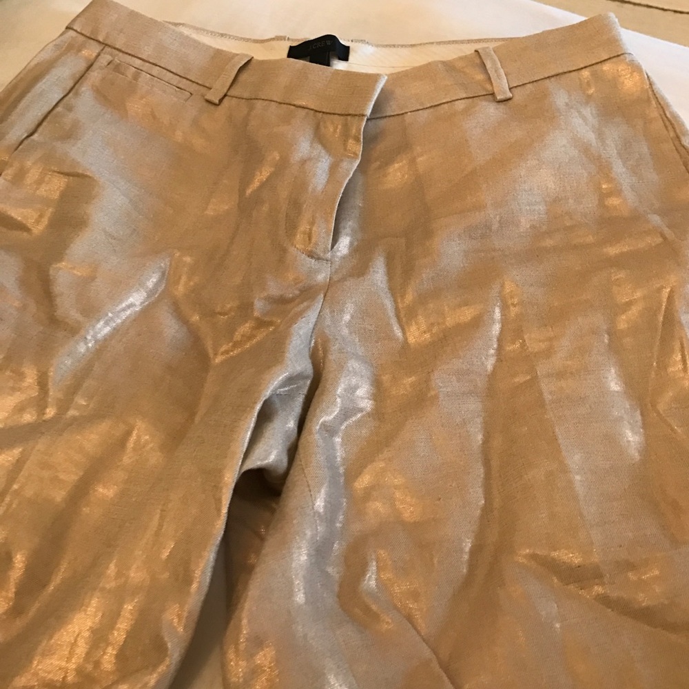 J Crew metallic shorts. Size 4