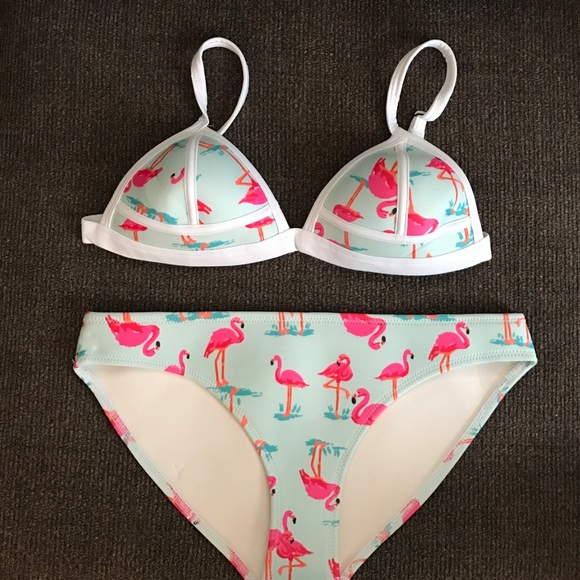 Neoprene swimsuit flamingos - Picture 2 of 8