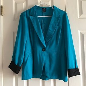Blue Single-Button Blazer