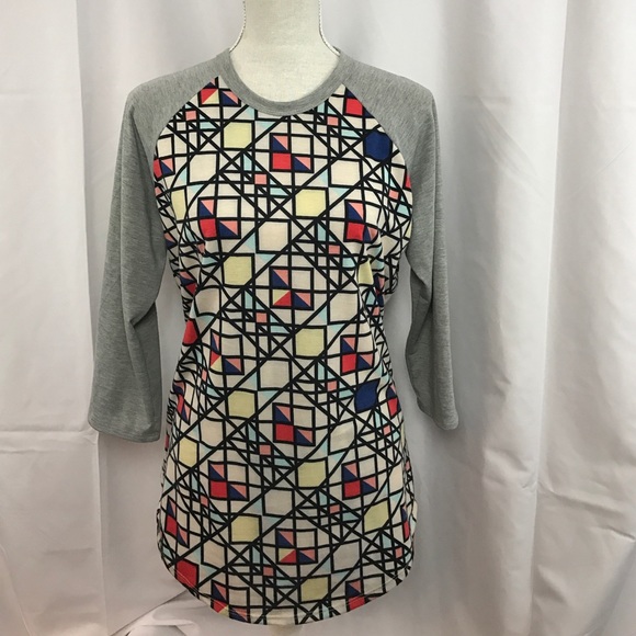 LuLaRoe Tops - Luluroe szL geometric print "Randy" 3/4 sleeve top