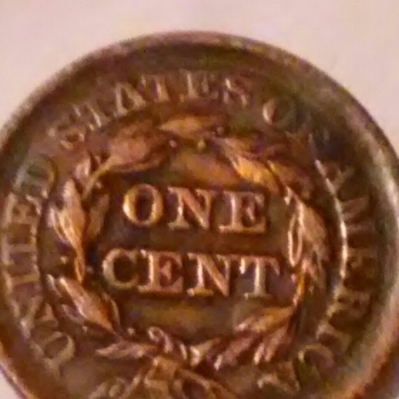 1852 U.S. one Cent Coin - Picture 2 of 2