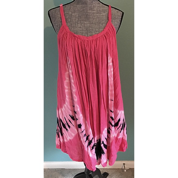 Boutique Dresses - Pink Tie Dye Dress Coverup Navy Blue Small to 2X Boutique Dresses - Pink Tie Dye Dress Coverup Navy Blue Small to 2X