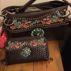 Montana West purse and matching wallet