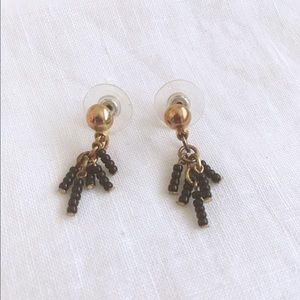 Black & Gold Vintage Earrings