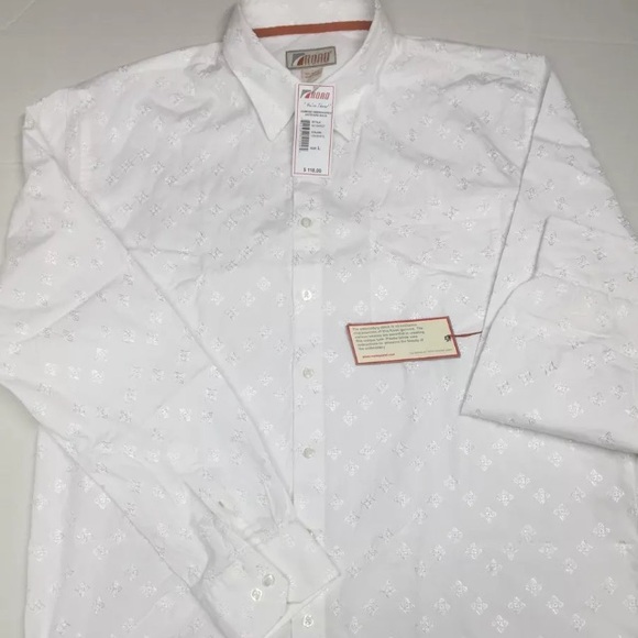 ROAD Apparel-Diamond Embroidered Jacquard Shirt L - Picture 3 of 5