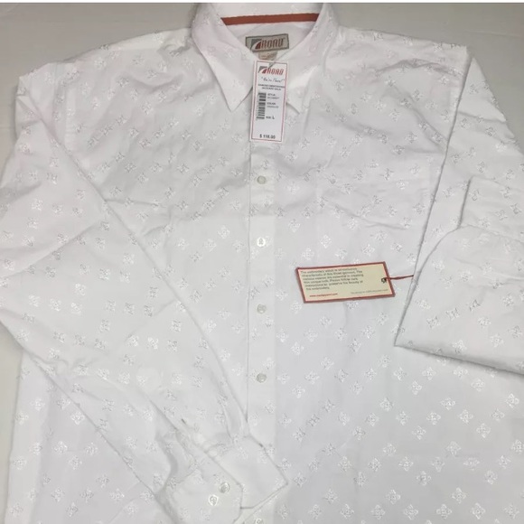 ROAD Apparel-Diamond Embroidered Jacquard Shirt L - Picture 4 of 5