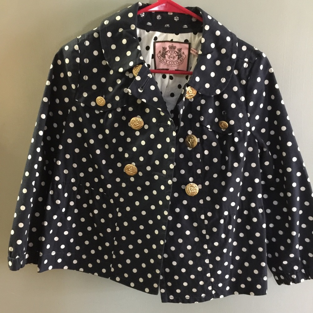Juicy Couture polka dot jacket. Adorable! Size M