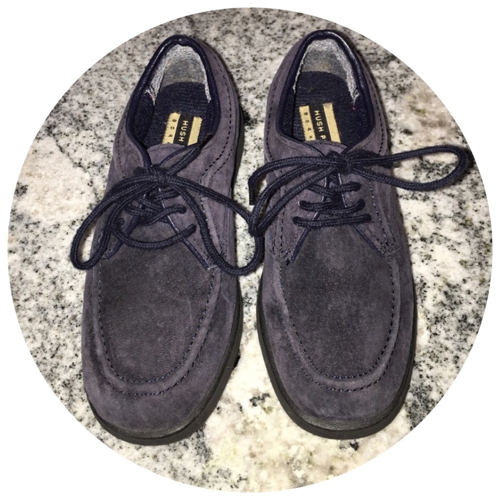 GENUINE HUSH PUPPIES blue suede shoes!